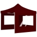Carpa plegable profesional paredes aluminio color burdeos 2x2 m