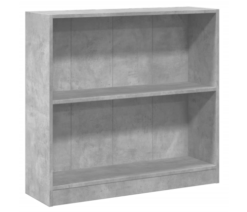 Estantería de madera contrachapada gris hormigón 80x24x75 cm