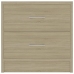 vidaXL Mesita de noche madera contrachapada color roble 40x30x40 cm