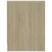 Mesita de noche madera contrachapada blanco roble 40x30x40 cm