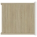 Mesita de noche madera contrachapada blanco y roble 40x30x30 cm