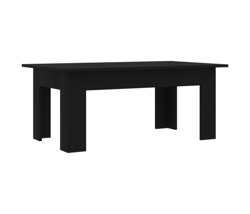 Mesa de centro madera contrachapada negro 100x60x42 cm