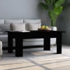 Mesa de centro madera contrachapada negro 100x60x42 cm