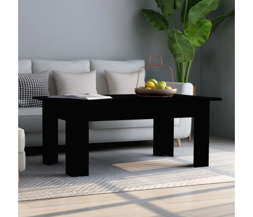 Mesa de centro madera contrachapada negro 100x60x42 cm