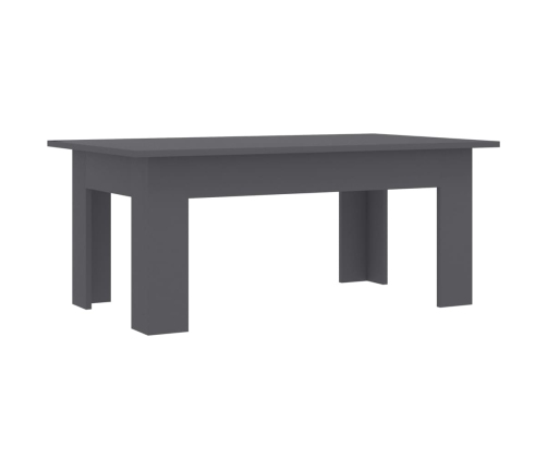 Mesa de centro de madera contrachapada gris 100x60x42 cm