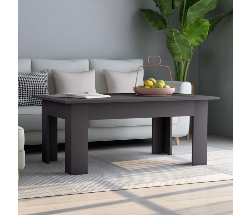 Mesa de centro de madera contrachapada gris 100x60x42 cm