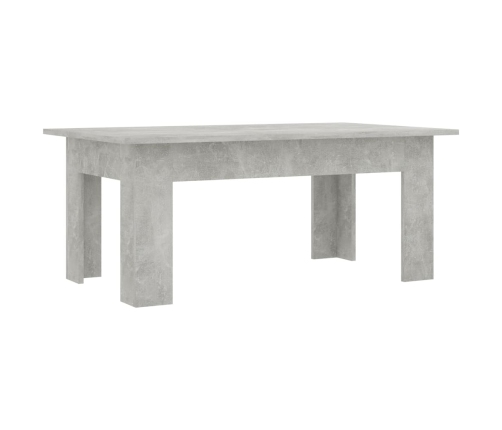 vidaXL Mesa de centro madera contrachapada gris hormigón 100x60x42 cm