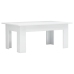 vidaXL Mesa de centro madera contrachapada blanco brillo 100x60x42 cm