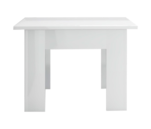 vidaXL Mesa de centro madera contrachapada blanco brillo 100x60x42 cm