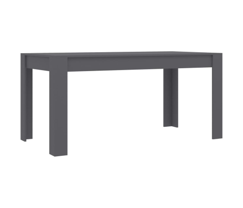 Mesa de comedor de madera de ingeniería gris 160x80x76 cm