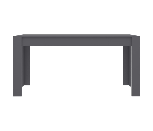 Mesa de comedor de madera de ingeniería gris 160x80x76 cm