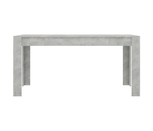 Mesa de comedor madera de ingeniería gris hormigón 160x80x76 cm