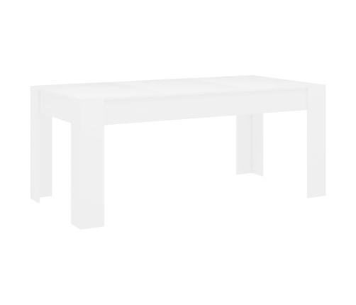 vidaXL Mesa de comedor madera contrachapada blanco 180x90x76 cm