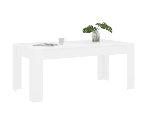 vidaXL Mesa de comedor madera contrachapada blanco 180x90x76 cm