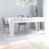 Mesa de comedor madera contrachapada blanco 180x90x76 cm