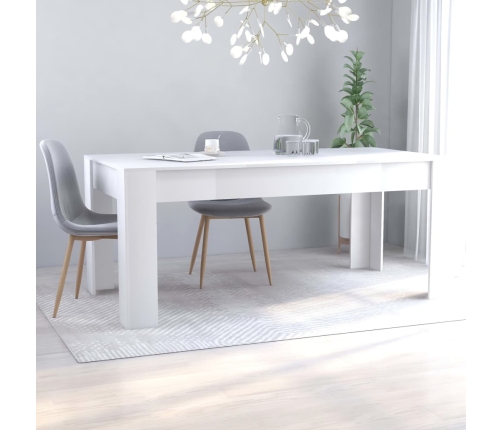 vidaXL Mesa de comedor madera contrachapada blanco 180x90x76 cm