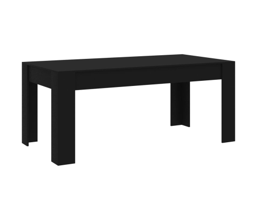 vidaXL Mesa de comedor de madera de ingeniería negro 180x90x76 cm