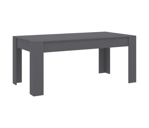 Mesa de comedor madera contrachapada gris 180x90x76 cm