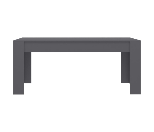 Mesa de comedor madera contrachapada gris 180x90x76 cm