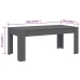 Mesa de comedor madera contrachapada gris 180x90x76 cm