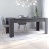 Mesa de comedor madera contrachapada gris 180x90x76 cm