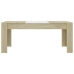 Mesa de comedor madera contrachapada blanco roble 180x90x76 cm