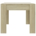 Mesa de comedor madera contrachapada blanco roble 180x90x76 cm