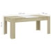 Mesa de comedor madera contrachapada blanco roble 180x90x76 cm