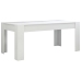 vidaXL Mesa de comedor madera contrachapada blanco brillo 180x90x76 cm