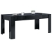 Mesa de comedor madera de ingeniería negro brillo 180x90x76 cm