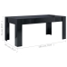 Mesa de comedor madera de ingeniería negro brillo 180x90x76 cm