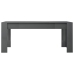 Mesa de comedor madera contrachapada gris brillo 180x90x76 cm