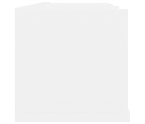 vidaXL Estante de pared para CD madera contrachapada blanco 75x18x18cm