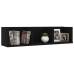 vidaXL Estante de pared para CD madera contrachapada negro 75x18x18cm