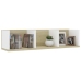 Estante pared CD madera contrachapada blanco roble 75x18x18cm