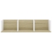 Estante pared CD madera contrachapada blanco roble 75x18x18cm