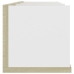 Estante pared CD madera contrachapada blanco roble 75x18x18cm