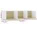 Estante pared CD madera contrachapada blanco roble 75x18x18cm