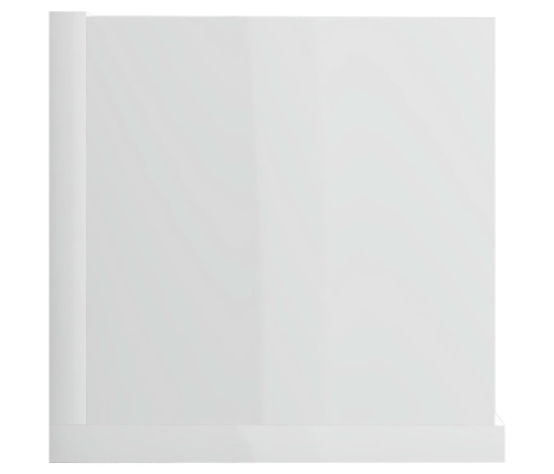 vidaXL Estantería de pared CD contrachapada blanco brillo 100x18x18 cm