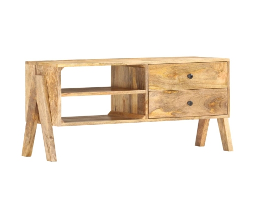 Mueble para TV de madera maciza de mango 97x35x47 cm