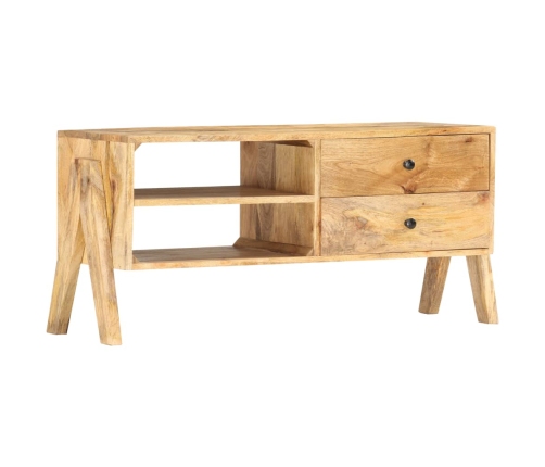 Mueble para TV de madera maciza de mango 97x35x47 cm