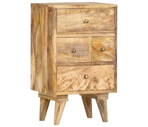 Mesita de noche de madera maciza de mango 36x30x60 cm