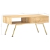 Mesa de centro de madera maciza de mango 95x50x42 cm