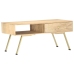 Mesa de centro de madera maciza de mango 95x50x42 cm