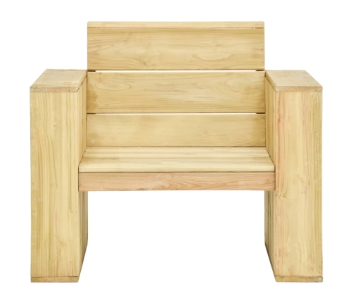 Silla de jardín de madera de pino impregnada 89x76x76 cm