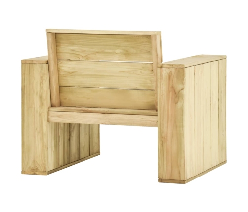 Silla de jardín de madera de pino impregnada 89x76x76 cm