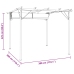 Pérgola con tejado retráctil acero color blanco crema 3x3 m