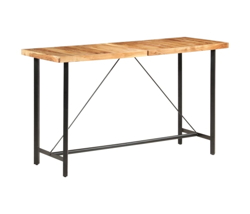 Mesa alta de cocina de madera maciza de acacia 180x70x107 cm