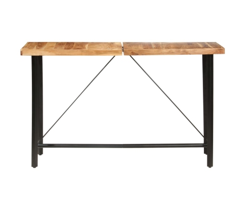 Mesa alta de cocina de madera maciza de acacia 180x70x107 cm