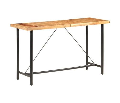 Mesa alta de cocina de madera maciza de acacia 180x70x107 cm